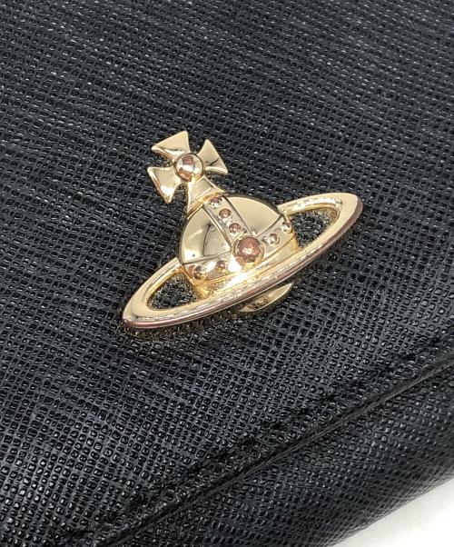 Vivienne Westwood（ヴィヴィアンウエストウッド）Vivienne Westwood (ヴィヴィアンウエストウッド) がま口3つ折り財布 ブラックの古着・服飾アイテム