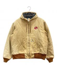 CarHartt（カーハート）の古着「企業刺繍ロゴ アクティブジャケット」｜ベージュ