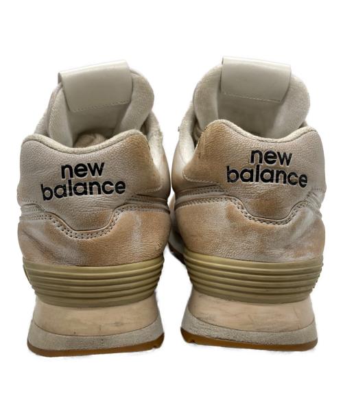 MIU MIU（ミュウミュウ）MIU MIU (ミュウミュウ) NEW BALANCE (ニューバランス) 574 Vintage-Effect Nappa ベージュ サイズ:37の古着・服飾アイテム