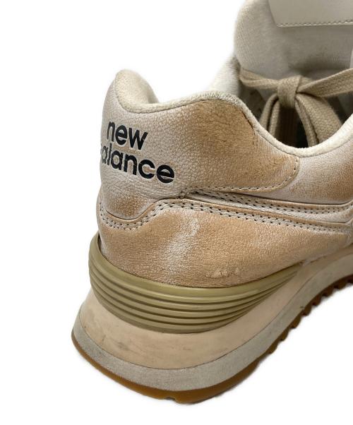 MIU MIU（ミュウミュウ）MIU MIU (ミュウミュウ) NEW BALANCE (ニューバランス) 574 Vintage-Effect Nappa ベージュ サイズ:37の古着・服飾アイテム