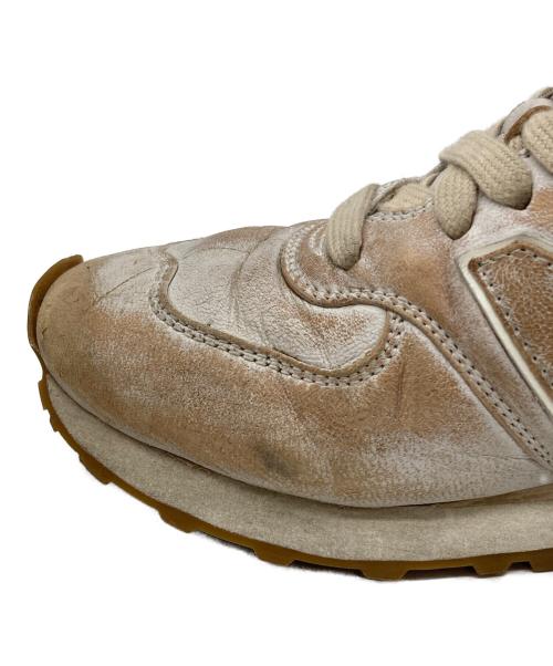 MIU MIU（ミュウミュウ）MIU MIU (ミュウミュウ) NEW BALANCE (ニューバランス) 574 Vintage-Effect Nappa ベージュ サイズ:37の古着・服飾アイテム