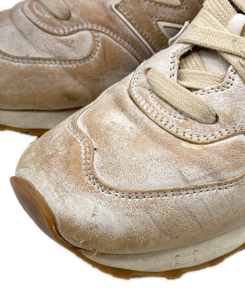 MIU MIU（ミュウミュウ）MIU MIU (ミュウミュウ) NEW BALANCE (ニューバランス) 574 Vintage-Effect Nappa ベージュ サイズ:37の古着・服飾アイテム