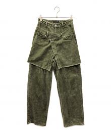 MAISON SPECIAL（メゾンスペシャル）の古着「Multi Way Wrap Denim Pants」｜グリーン