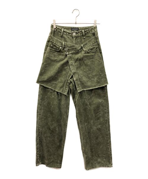 MAISON SPECIAL（メゾンスペシャル）MAISON SPECIAL (メゾンスペシャル) Multi Way Wrap Denim Pants グリーン サイズ:SIZE38の古着・服飾アイテム