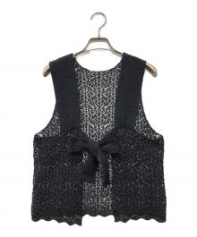 enrica（エンリカ）の古着「レースガラKNIT」｜ネイビー