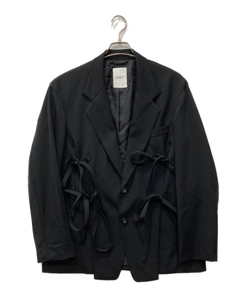 Ujoh（ウジョー）UJOH (ウジョー) リボン付テーラードジャケット ブラック サイズ:4の古着・服飾アイテム