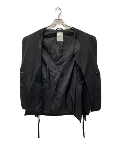Ujoh（ウジョー）UJOH (ウジョー) リボン付テーラードジャケット ブラック サイズ:4の古着・服飾アイテム