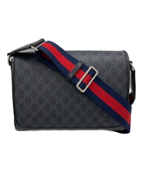 GUCCI（グッチ）GUCCI (グッチ) GGパターン ミディアム クロスボディバッグ ネイビー サイズ:下記参照の古着・服飾アイテム