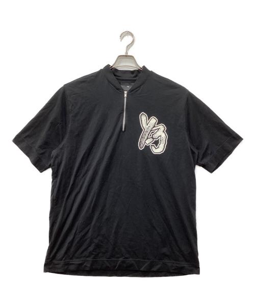 Y-3（ワイスリー）Y-3 (ワイスリー) ハーフジップTシャツ ブラック サイズ:Lの古着・服飾アイテム
