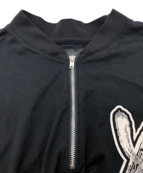 Y-3（ワイスリー）Y-3 (ワイスリー) ハーフジップTシャツ ブラック サイズ:Lの古着・服飾アイテム