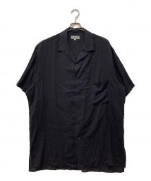 Yohji Yamamoto pour homme（ヨウジヤマモト プールオム）の古着「シアーオープンカラー半袖シャツ」｜ブラック
