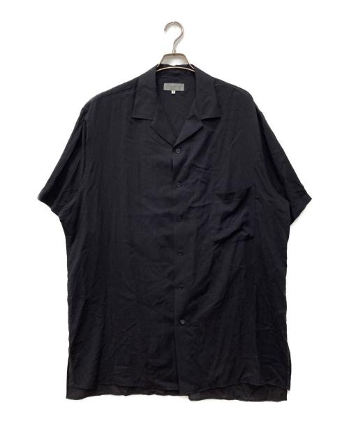 Yohji Yamamoto pour homme（ヨウジヤマモト プールオム）Yohji Yamamoto pour homme (ヨウジヤマモト プールオム) シアーオープンカラー半袖シャツ ブラック サイズ:3の古着・服飾アイテム