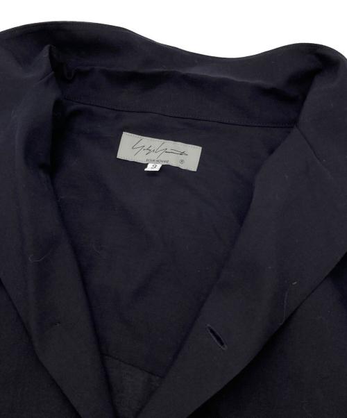 Yohji Yamamoto pour homme（ヨウジヤマモト プールオム）Yohji Yamamoto pour homme (ヨウジヤマモト プールオム) シアーオープンカラー半袖シャツ ブラック サイズ:3の古着・服飾アイテム