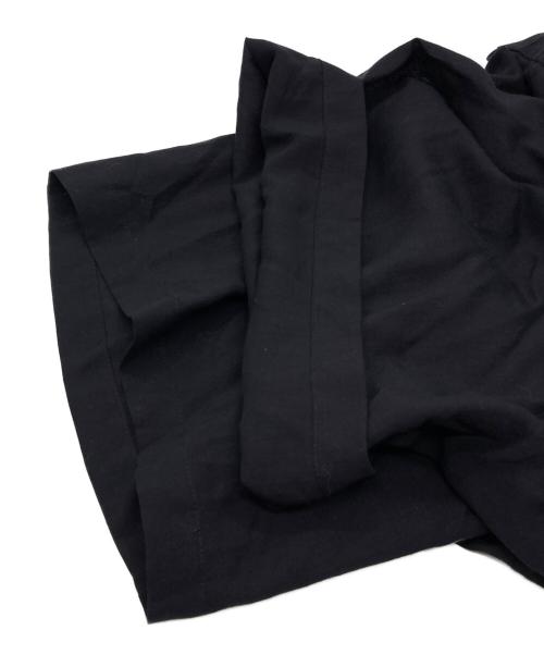 Yohji Yamamoto pour homme（ヨウジヤマモト プールオム）Yohji Yamamoto pour homme (ヨウジヤマモト プールオム) シアーオープンカラー半袖シャツ ブラック サイズ:3の古着・服飾アイテム