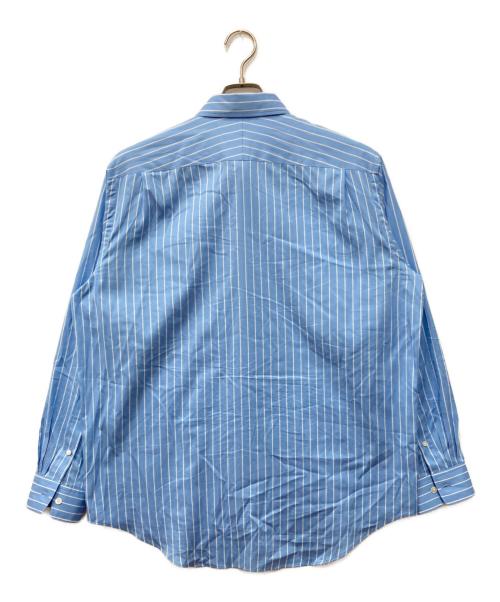 AURALEE（オーラリー）AURALEE (オーラリー) COTTON SILK STRIPE SHIRT ブルー サイズ:4の古着・服飾アイテム
