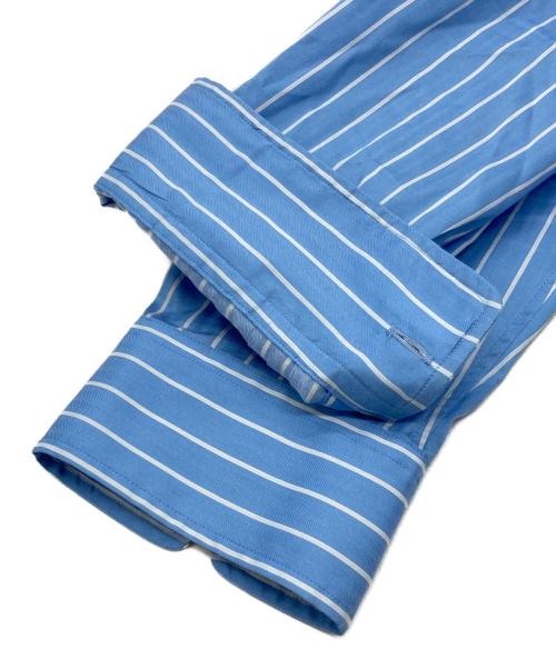 AURALEE（オーラリー）AURALEE (オーラリー) COTTON SILK STRIPE SHIRT ブルー サイズ:4の古着・服飾アイテム