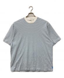 everyone×GIMME FIVE（エブリワン×ギミーファイブ）の古着「ボーダーTシャツ」｜ブルー×ホワイト