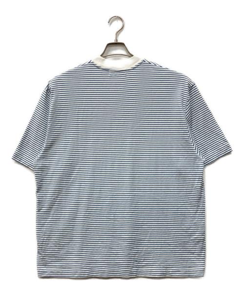 everyone（エブリワン）everyone (エブリワン) Gimme Five (ギミーファイブ) ボーダーTシャツ ブルー×ホワイト サイズ:Lの古着・服飾アイテム