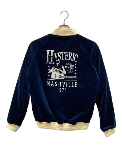 Hysteric Glamour（ヒステリックグラマー）Hysteric Glamour (ヒステリックグラマー) NASHVILLE 別珍スーベニアジャケット ネイビー サイズ:Mの古着・服飾アイテム