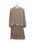 LEONARD FASHION (レオナールファッション) フラワーパイピング セットアップワンピース グレー サイズ:M：22000円