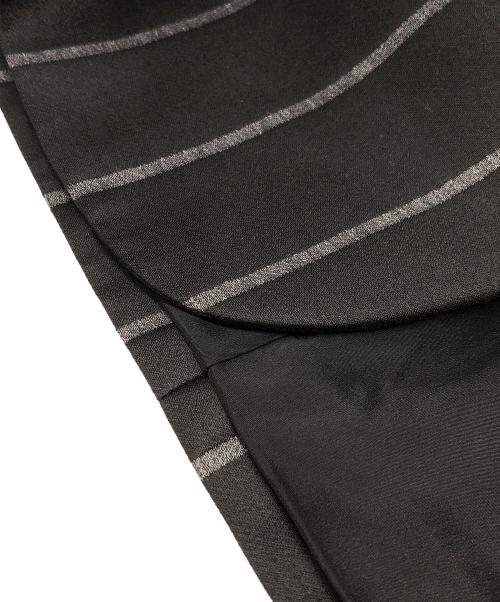 GUCCI（グッチ）GUCCI (グッチ) シルク混 ストライプ1Bジャケット ブラック サイズ:40の古着・服飾アイテム