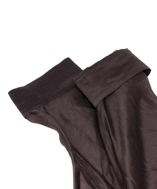BALLSEY（ボールジィ）BALLSEY (ボールジィ) セルロースポリエステルオーガンジー ランダムタックブラウス ブラウン サイズ:36 未使用品の古着・服飾アイテム
