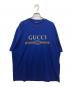 GUCCI（グッチ）の古着「プリント シルクブレンドジャージー Tシャツ」｜ブルー