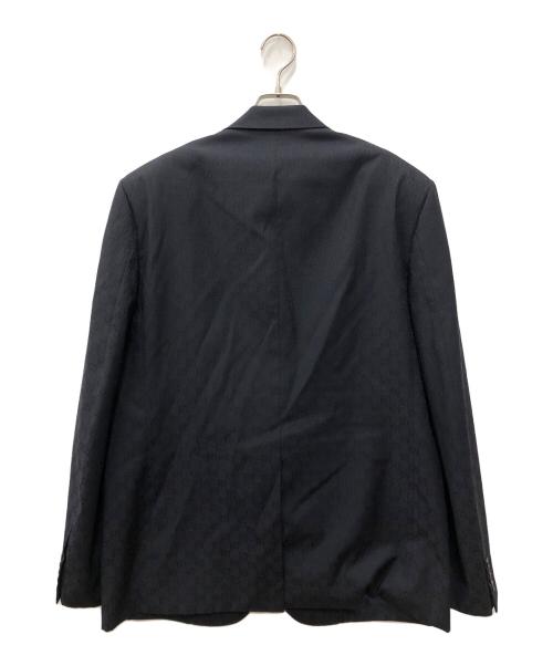 GUCCI（グッチ）GUCCI (グッチ) GGウール シングルブレスト ジャケット ネイビー サイズ:54の古着・服飾アイテム