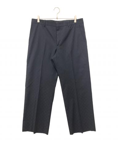 中古・古着通販】GUCCI (グッチ) GGジャガードウール パンツ ネイビー