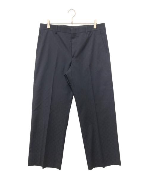 GUCCI（グッチ）GUCCI (グッチ) GGジャガードウール パンツ ネイビー サイズ:SIZE 52の古着・服飾アイテム