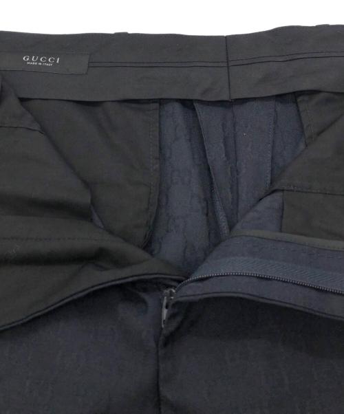 GUCCI（グッチ）GUCCI (グッチ) GGジャガードウール パンツ ネイビー サイズ:SIZE 52の古着・服飾アイテム