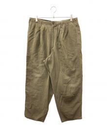 Y's for men（ワイズフォーメン）の古着「コットンリネンパンツ」｜オリーブ