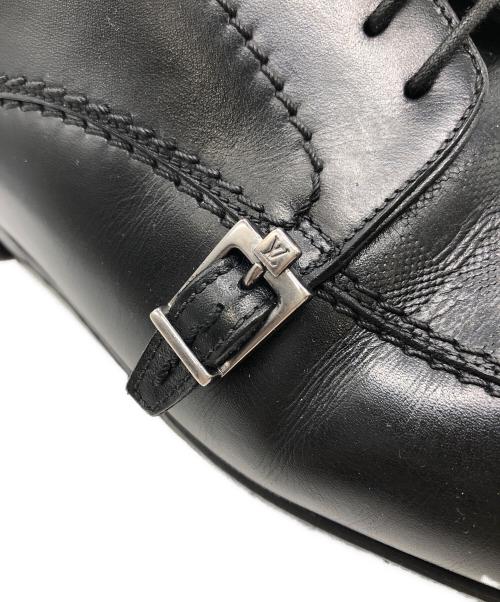 LOUIS VUITTON（ルイ ヴィトン）LOUIS VUITTON (ルイ ヴィトン) ダミエ スクエアトゥドレスシューズ ブラック サイズ:7 1/2の古着・服飾アイテム