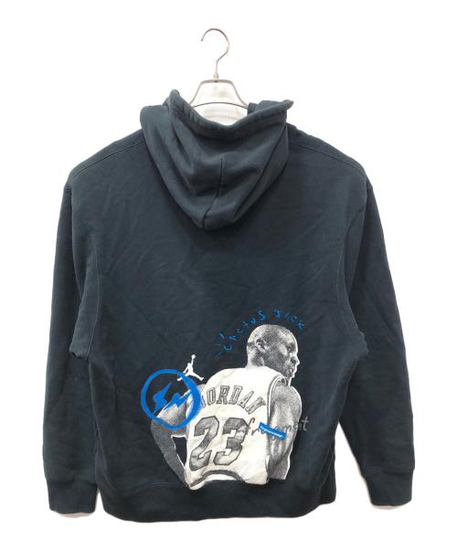 JORDAN（ジョーダン）JORDAN (ジョーダン) Travis Scott (トラヴィススコット) FRAGMENT DESIGN (フラグメントデザイン) プルオーバーパーカー ブラック サイズ:SIZE 2XLの古着・服飾アイテム