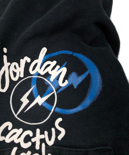 JORDAN（ジョーダン）JORDAN (ジョーダン) Travis Scott (トラヴィススコット) FRAGMENT DESIGN (フラグメントデザイン) プルオーバーパーカー ブラック サイズ:SIZE 2XLの古着・服飾アイテム