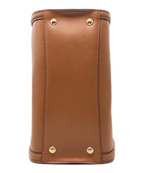 Salvatore Ferragamo（サルヴァトーレ フェラガモ）Salvatore Ferragamo (サルヴァトーレ フェラガモ) AMY カットワーク2WAYバッグ ブラウンの古着・服飾アイテム