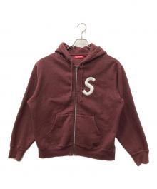 SUPREME（シュプリーム）の古着「S Logo Zip Up Hooded Sweatshirt」｜マルーン