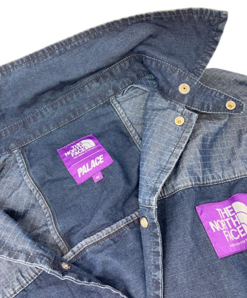 THE NORTHFACE PURPLELABEL（ザ・ノースフェイス パープルレーベル）THE NORTHFACE PURPLELABEL (ザ・ノースフェイス パープルレーベル) PALACE (パレス) Indigo Ripstop Coach Jacket インディゴ サイズ:Mの古着・服飾アイテム