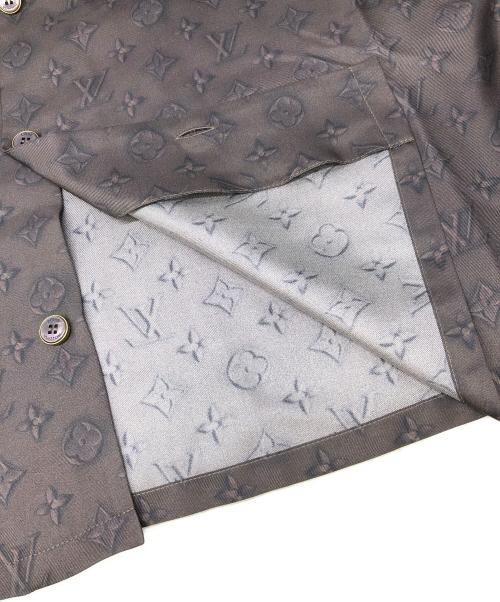 LOUIS VUITTON（ルイ ヴィトン）LOUIS VUITTON (ルイ ヴィトン) モノグラムオープンカラーシルクシャツ サイズ:Lの古着・服飾アイテム