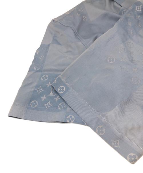 LOUIS VUITTON（ルイ ヴィトン）LOUIS VUITTON (ルイ ヴィトン) パッチワーク ジャカード ショートスリーブシャツ ブルー サイズ:Lの古着・服飾アイテム