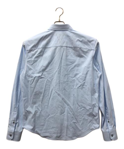LOUIS VUITTON（ルイ ヴィトン）LOUIS VUITTON (ルイ ヴィトン) モノグラムプリントロングスリーブシャツ ブルー サイズ:Lの古着・服飾アイテム