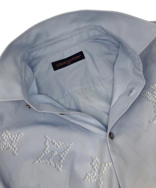 LOUIS VUITTON（ルイ ヴィトン）LOUIS VUITTON (ルイ ヴィトン) モノグラムプリントロングスリーブシャツ ブルー サイズ:Lの古着・服飾アイテム