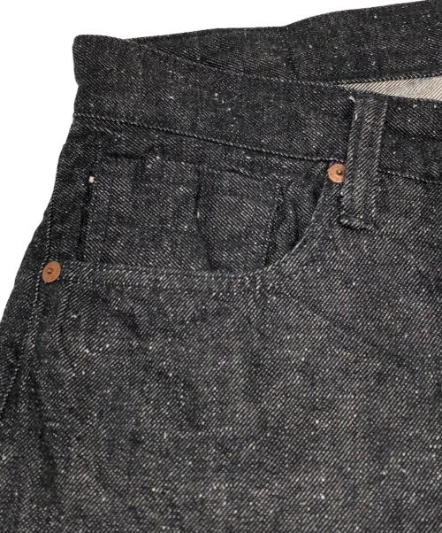 gold（ゴールド）gold (ゴールド) RECYCLED WASTE SUVIN COTTON YARN 11.5oz. DENIM 5POCKET WIDE PANTS WW II MODEL ブラック サイズ:SIZE Sの古着・服飾アイテム