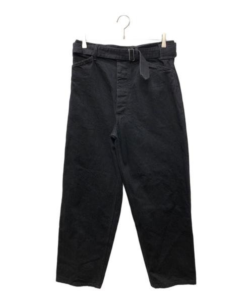 COMOLI（コモリ）COMOLI (コモリ) ベルテッドパンツ ブラック サイズ:SIZE 1の古着・服飾アイテム