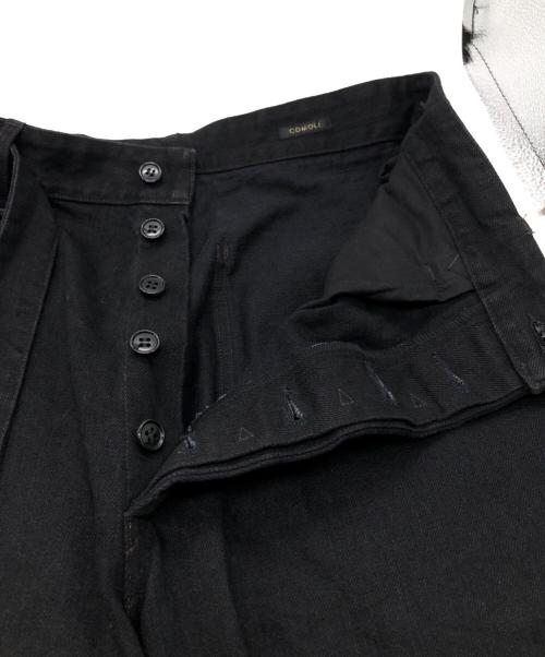 COMOLI（コモリ）COMOLI (コモリ) ベルテッドパンツ ブラック サイズ:SIZE 1の古着・服飾アイテム