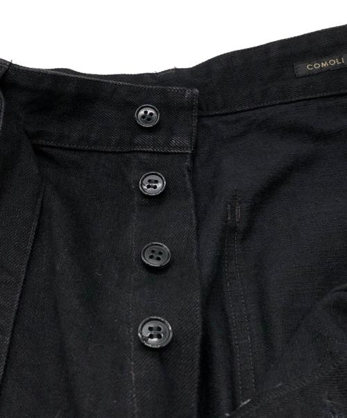COMOLI（コモリ）COMOLI (コモリ) ベルテッドパンツ ブラック サイズ:SIZE 1の古着・服飾アイテム