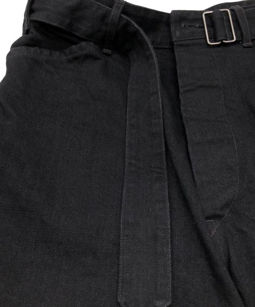 COMOLI（コモリ）COMOLI (コモリ) ベルテッドパンツ ブラック サイズ:SIZE 1の古着・服飾アイテム
