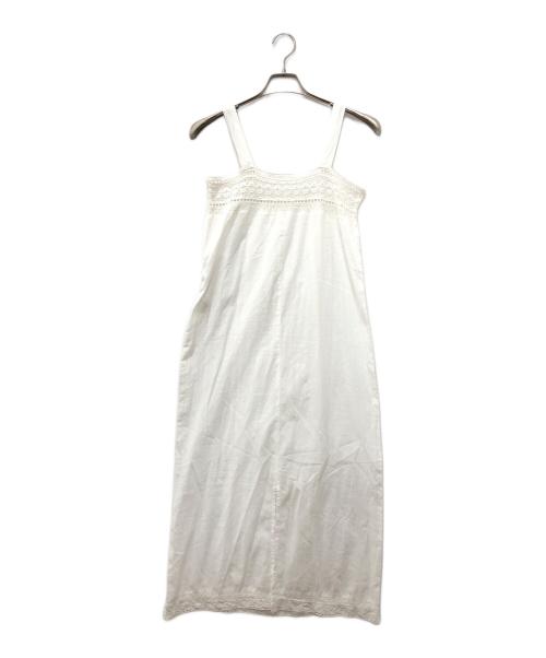 anuke（アンヌーク）anuke (アンヌーク) Patchwork Lace Onepiece ホワイト サイズ:SIZE 36の古着・服飾アイテム