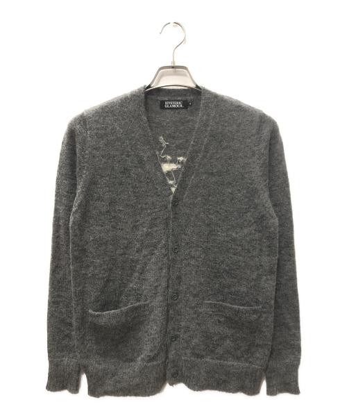 Hysteric Glamour（ヒステリックグラマー）Hysteric Glamour (ヒステリックグラマー) ヒスガールニットカーディガン グレー サイズ:SIZE Sの古着・服飾アイテム