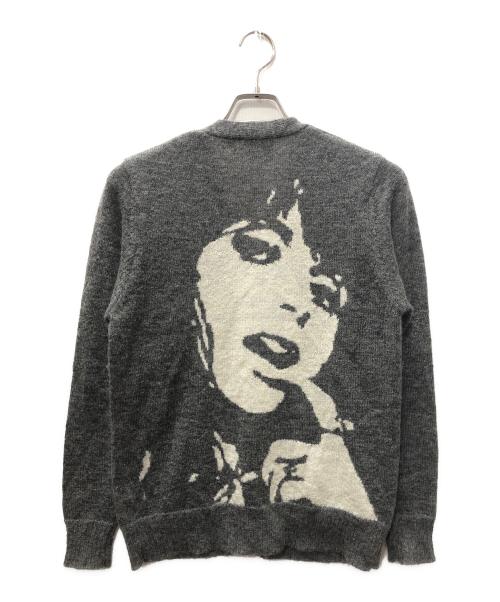 Hysteric Glamour（ヒステリックグラマー）Hysteric Glamour (ヒステリックグラマー) ヒスガールニットカーディガン グレー サイズ:SIZE Sの古着・服飾アイテム
